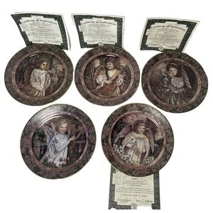 5 Bradford Exchange Gardens Of Innocence Charity, Joy ,Faith, Hope ,Grace Plate